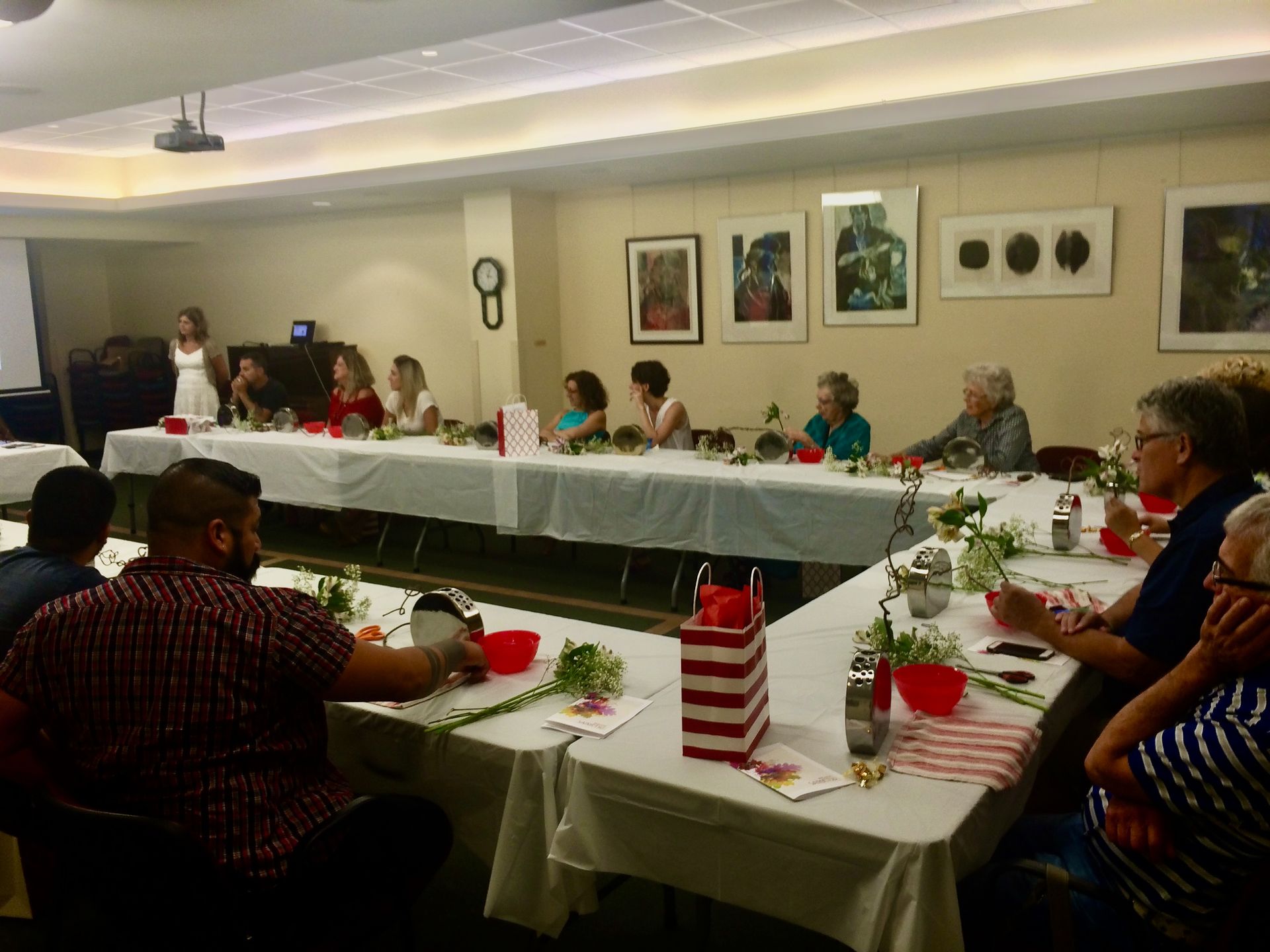 Ikebana workshop in progress